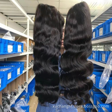 Wholesale OEM Brazilian Wig Virgin Body Wave Human Hair Frontal Wig 5x5 6x6 HD Lace Front Closure Wig